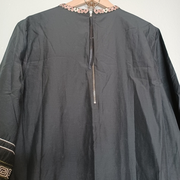 NWT Souk Indigo Mabel Boho Ethic Embroidered Stitch Modest Maxi Dress - Picture 8 of 15